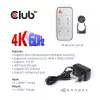 CLUB3D HDMI™ 2.0 UHD 4K60Hz SwitchBox 4 puertos con mando a distancia IR