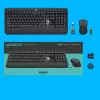 Conjunto de teclado y ratón inalámbricos Logitech MK540 Advanced – teclado QWERTZ de tamaño completo, receptor USB, distribución US, ratón ergonómico, negro/blanco