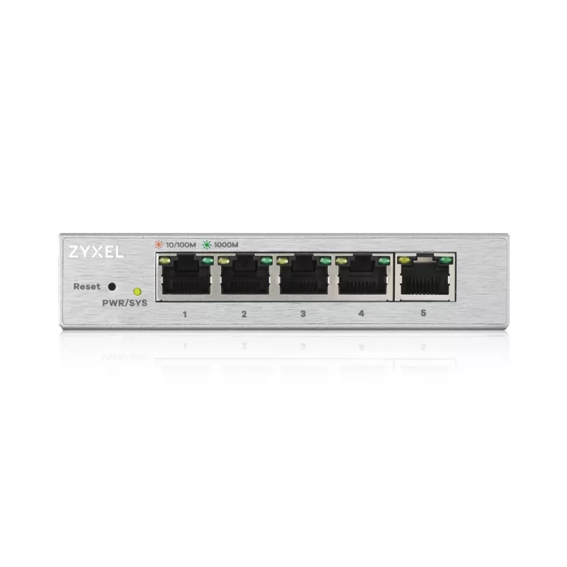 Zyxel GS1200-5 Gigabit Ethernet gestionado (10/100/1000) plateado