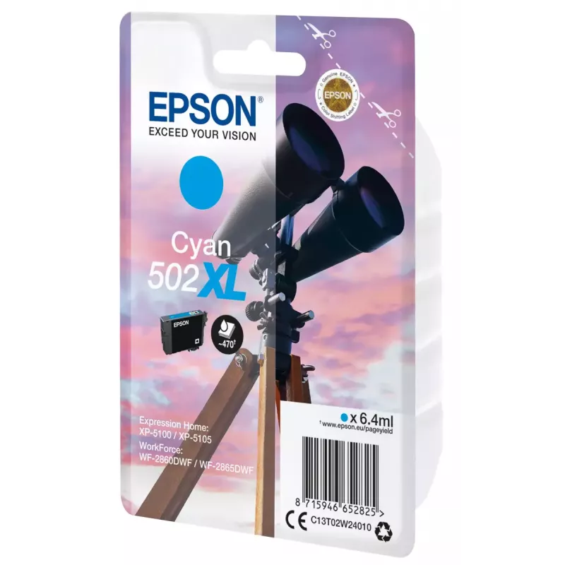 Cartucho Epson 502XL cian 470 páginas