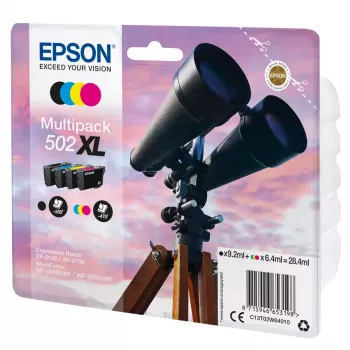 Cartucho Epson tinta C13T02W64010 502XL XL negro cian magenta amarillo