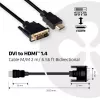 Club 3D CAC-1210 cable DVI-D a HDMI 1.4, Dual Link, bidireccional, 4K, M/M, 2 m, negro