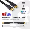 Club 3D CAC-1069B cable DisplayPort 1.4 HBR3 8K 60 Hz, 32,4 Gbps, DSC 1.2, certificado VESA, M/M, 4 m, negro