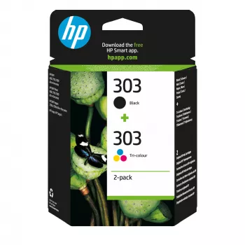 Cartucho de tinta HP 303 3YM92AE multipack negro y color