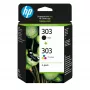 Cartucho de tinta HP 303 3YM92AE multipack negro y color