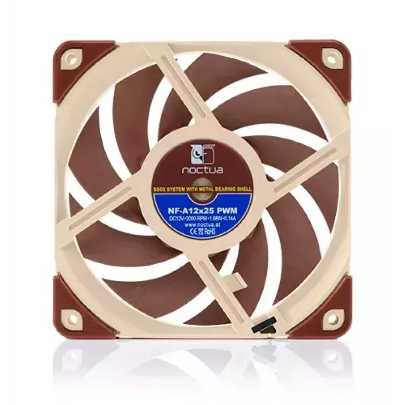 Ventilador Noctua NF-A12x25 PWM 120 mm, 12 V, PWM, máx. 2000 rpm, 102,1 m³/h, 22,6 dB