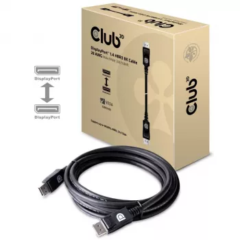 Cable CLUB3D DisplayPort 1.4 HBR3 8K 28AWG M/M 3m /9,84ft