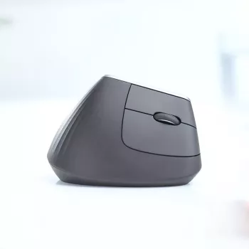 Ratón inalámbrico ergonómico Logitech MX Vertical, MX Vertical, 4000 DPI, RF Wireless + Bluetooth, para diestros, grafito, uso de oficina
