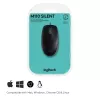 Ratón Logitech B110 Silent con cable USB negro