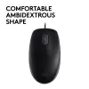 Ratón Logitech B110 Silent con cable USB negro