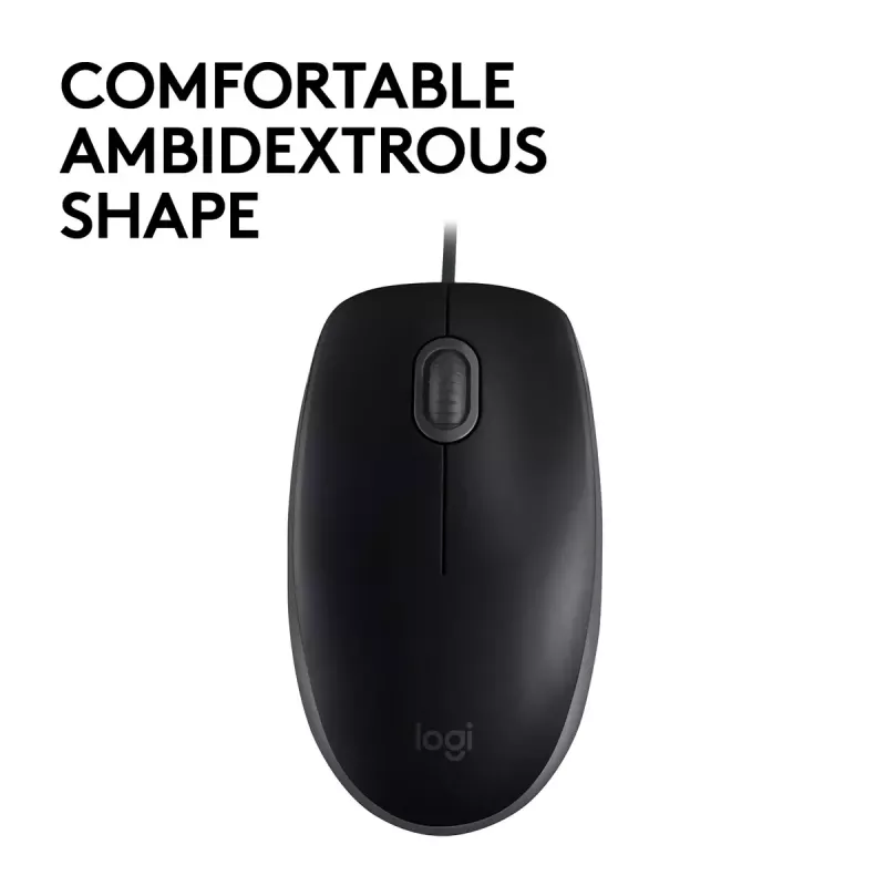 Ratón Logitech B110 Silent con cable USB negro
