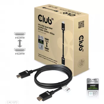 Cable certificado CLUB3D Ultra High Speed HDMI 4K120Hz, 8K60Hz 48 Gbit/s M/M 2 m