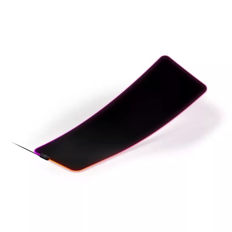Alfombrilla gaming STEELSERIES QcK Prism Cloth XL — superficie de tela, 900×300 mm, 4 mm de grosor, retroiluminación RGB