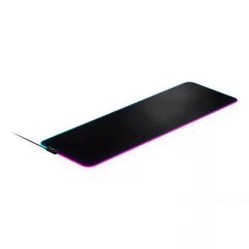 Alfombrilla gaming STEELSERIES QcK Prism Cloth XL — superficie de tela, 900×300 mm, 4 mm de grosor, retroiluminación RGB