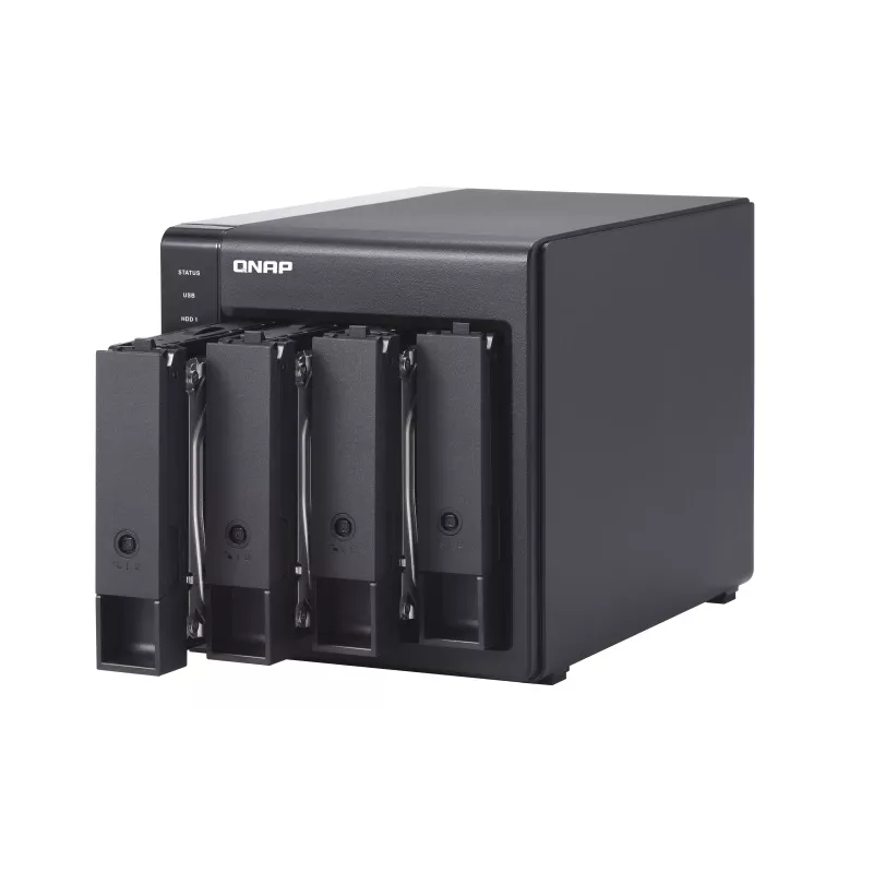 Caja QNAP TR-004 de 4 bahías - 2.5/3.5 pulgadas - Serial ATA II - 0,1,5,10,JBOD - 3.2 Gen 1 (3.1 Gen 1) - USB Type-C
