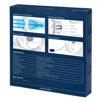 ARCTIC P14 – ventilador de 140 mm optimizado para presión
