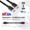 Club 3D CAC-1061 cable DisplayPort 1.4 HBR3 8K 60 Hz, 32,4 Gbps, DSC 1.2, certificado VESA, con bloqueo, M/M, 5 m, negro