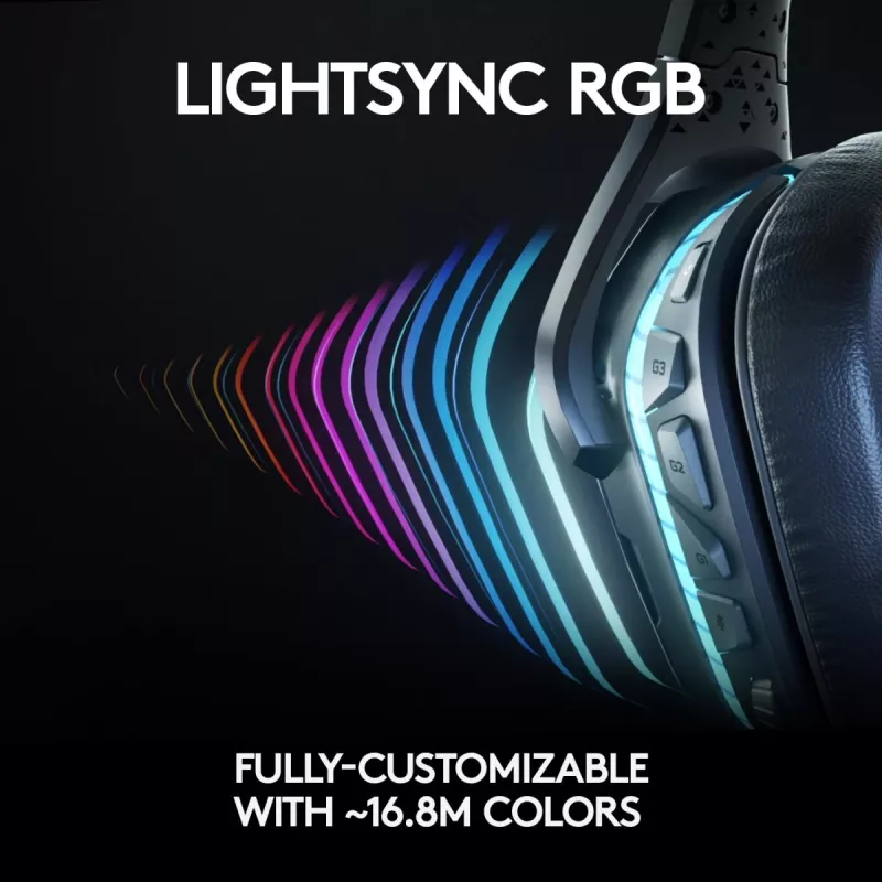 Auriculares gaming LOGITECH G935 Wireless 7.1 Surround Sound Lightsync – 2,4 GHz