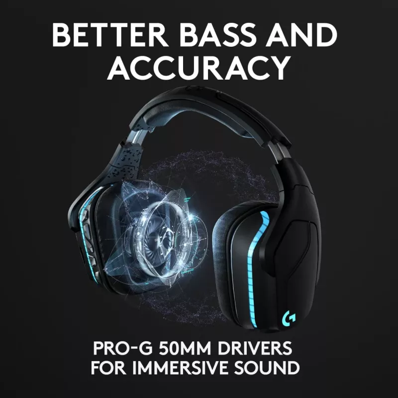 Auriculares gaming LOGITECH G935 Wireless 7.1 Surround Sound Lightsync – 2,4 GHz