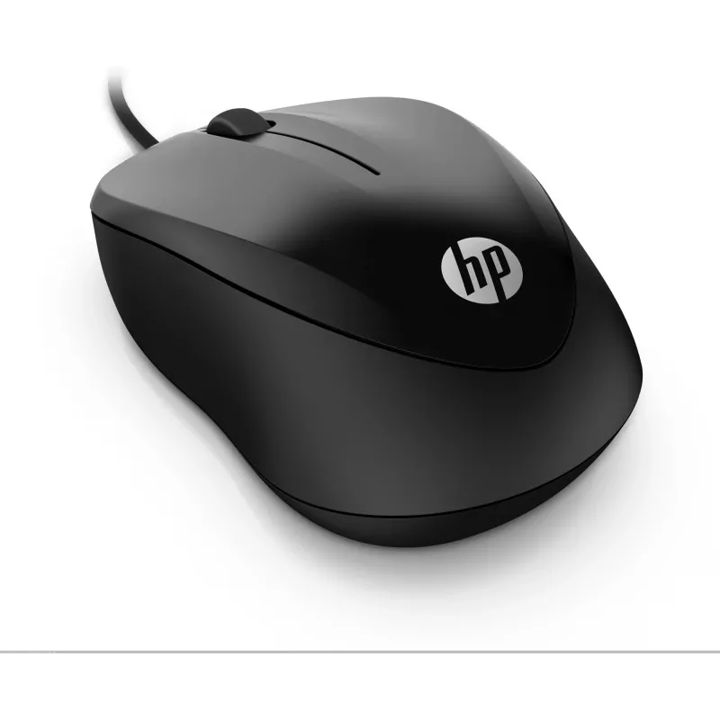 Ratón con cable HP 1000, ambidiestro, USB Type-A, 1200 DPI, Negro