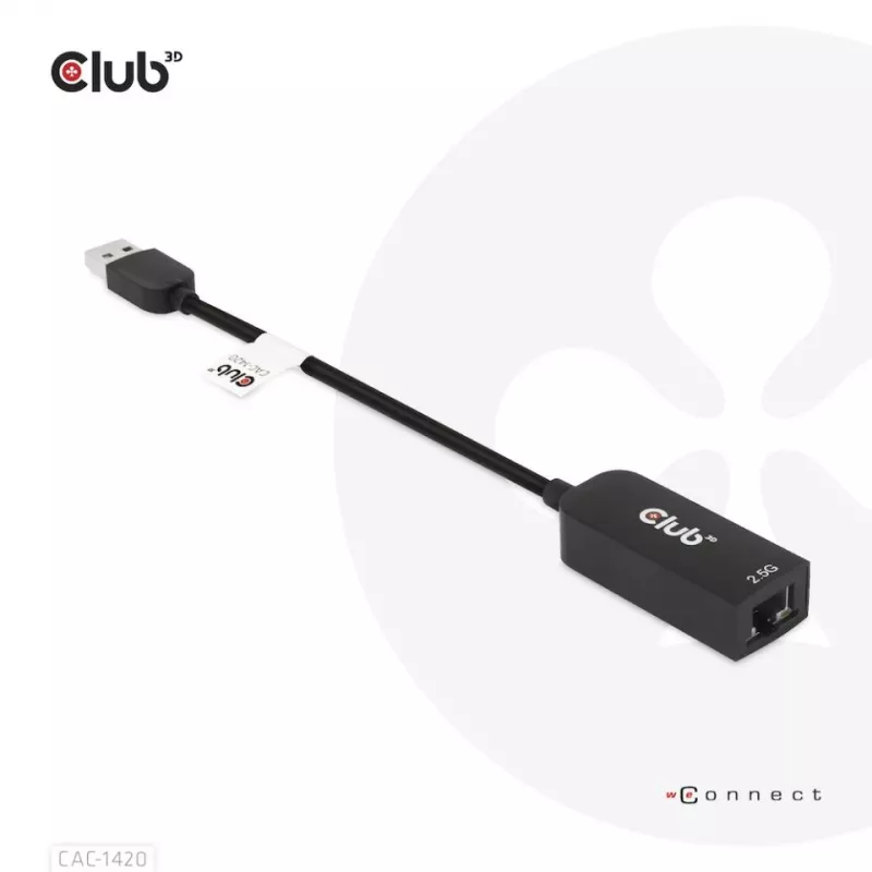 Adaptador CLUB3D USB 3.2 Gen1 Type-A a RJ45 2.5Gbps