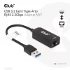 Adaptador CLUB3D USB 3.2 Gen1 Type-A a RJ45 2.5Gbps