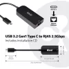 Adaptador CLUB3D USB 3.2 Gen1 Type-C a RJ45 2.5Gbps