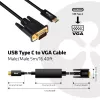 Cable activo USB Type C a VGA M/M CLUB3D CAC-1512 5m