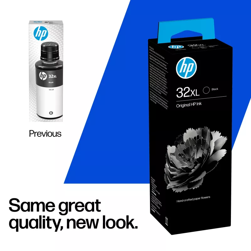 Frasco de tinta HP 32XL 135-ml Negro Original, Negro, Malasia, 15 - 35 °C, 15 - 35 °C, 20 - 80 %, 1 ud.