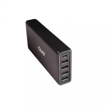 Cargador CLUB3D USB Type A y C, 5 puertos hasta 111 W