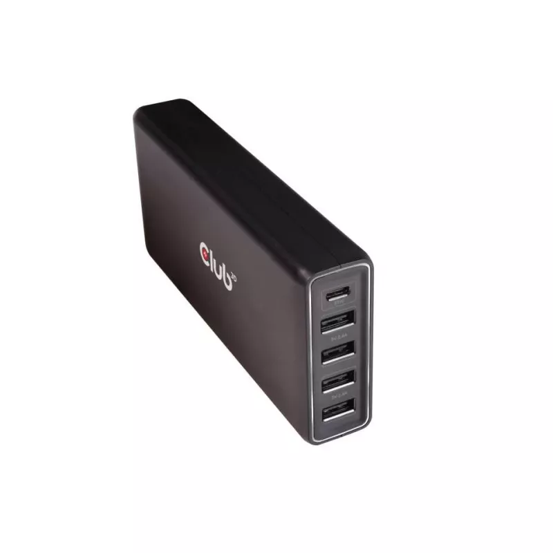 Cargador CLUB3D USB Type A y C, 5 puertos hasta 111 W