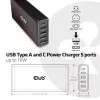 Cargador CLUB3D USB Type A y C, 5 puertos hasta 111 W