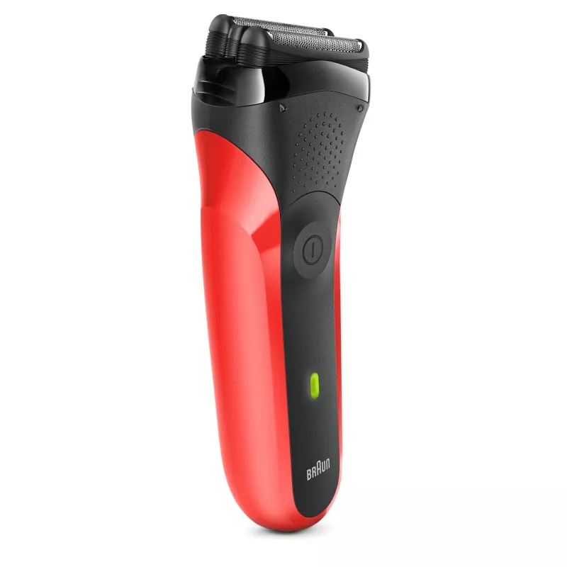 Afeitadora de lámina Braun Series 3 300s con recortador negro, rojo