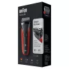 Afeitadora de lámina Braun Series 3 300s con recortador negro, rojo