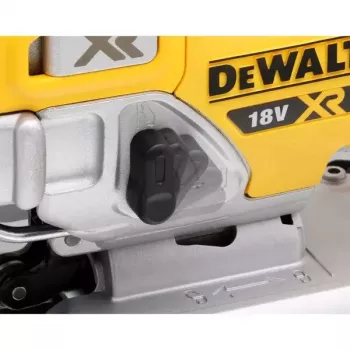 Sierra de calar DeWALT DCS334NT-XJ inalámbrica 18V, carrera 2,6 cm, profundidad de corte en madera 135 mm, inclinación 0–45°, Top-Handle, empuñadura blanda