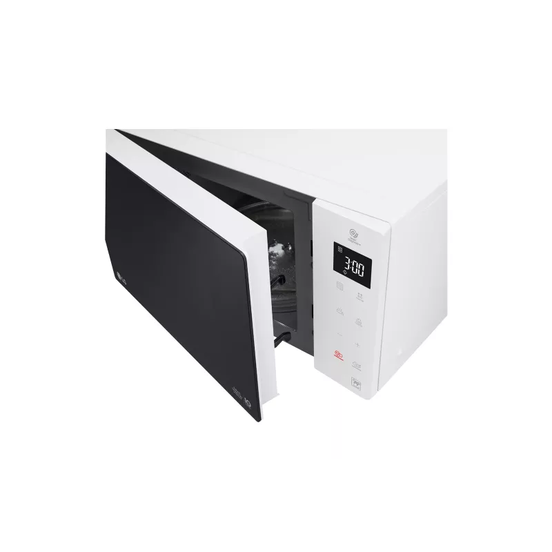 Microondas solo LG MS 23 NECBW negro, blanco sobre la encimera 23 L 1000 W