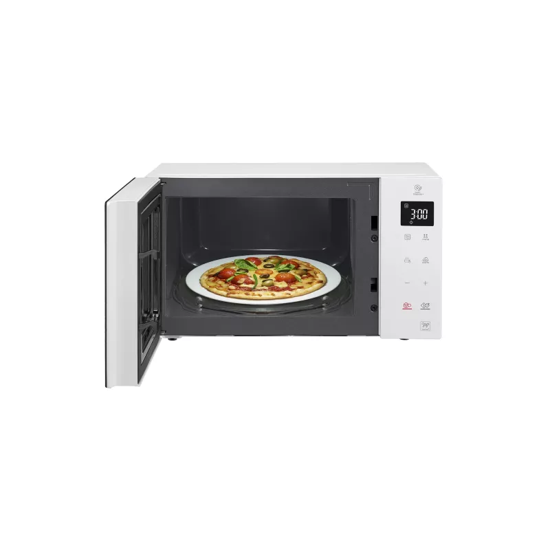 Microondas solo LG MS 23 NECBW negro, blanco sobre la encimera 23 L 1000 W