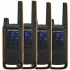 Walkie-talkie Motorola Talkabout T82 Extreme Quad Pack — 4× emisoras PMR, 16 canales, IPX4, 500 mW, NiMH recargable, Micro-USB