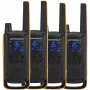 Walkie-talkie Motorola Talkabout T82 Extreme Quad Pack — 4× emisoras PMR, 16 canales, IPX4, 500 mW, NiMH recargable, Micro-USB