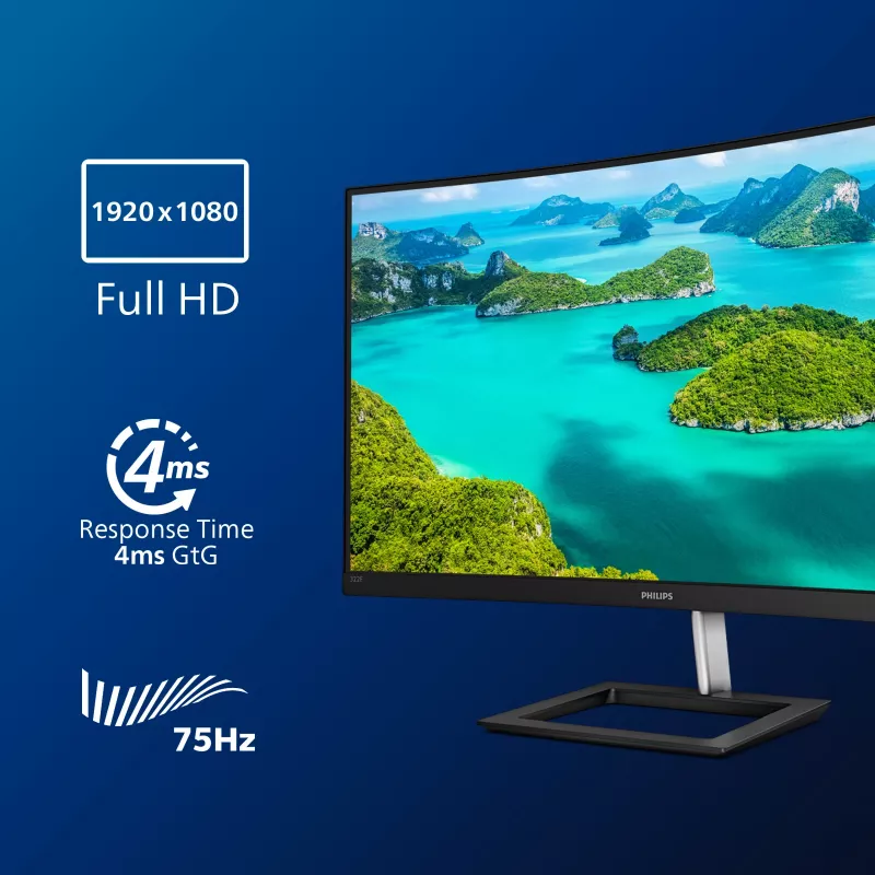 Philips E Line 322E1C/00 monitor de ordenador 80 cm (31,5 pulgadas) 1920 x 1080 píxeles Full HD LCD negro