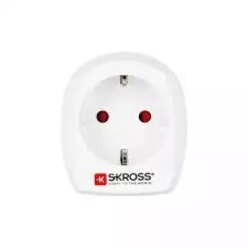 SKROSS adaptador de viaje de Europa a UK adaptador de enchufe blanco
