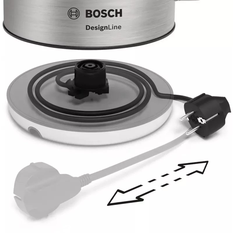 Hervidor Bosch TWK4P440 1,7 L 2400 W negro, acero inoxidable