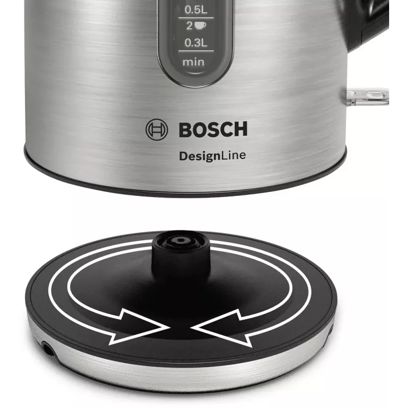 Hervidor Bosch TWK4P440 1,7 L 2400 W negro, acero inoxidable