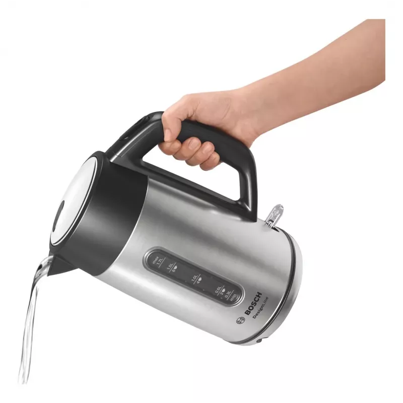 Hervidor Bosch TWK4P440 1,7 L 2400 W negro, acero inoxidable