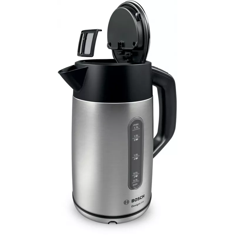 Hervidor Bosch TWK4P440 1,7 L 2400 W negro, acero inoxidable