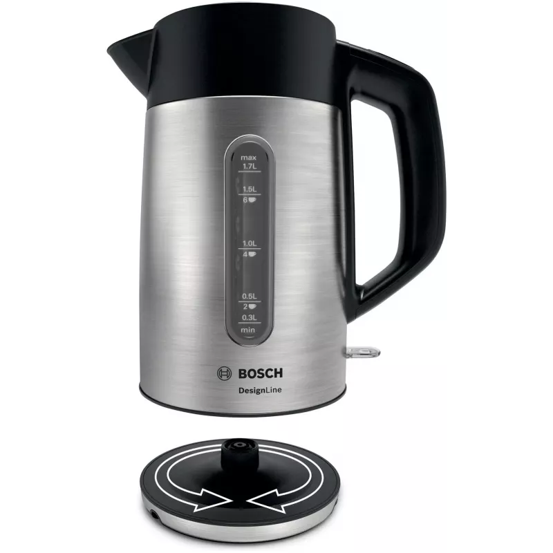 Hervidor Bosch TWK4P440 1,7 L 2400 W negro, acero inoxidable