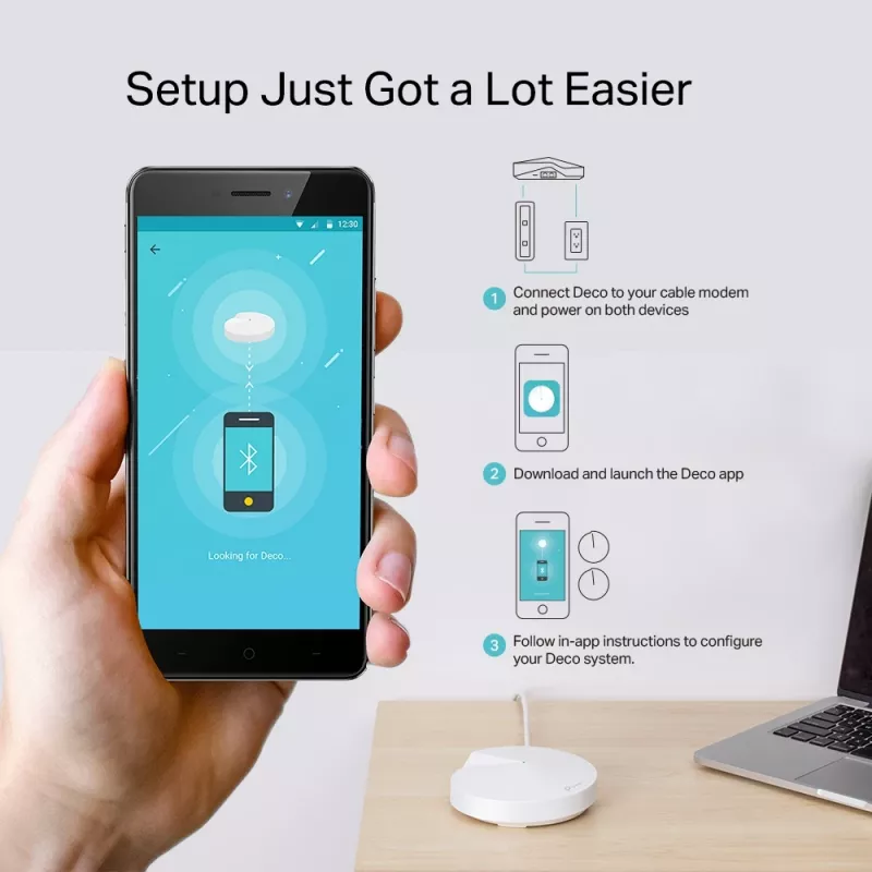Sistema Wi-Fi Mesh para todo el hogar TP-Link AC1300 Deco, pack de 2