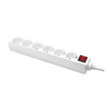 Regleta LogiLink LPS202 1,5 m 6 tomas AC blanca