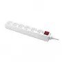 Regleta LogiLink LPS202 1,5 m 6 tomas AC blanca