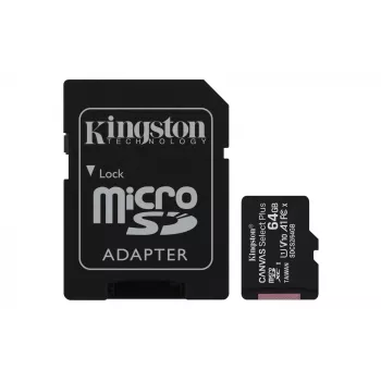 Kingston Technology Canvas Select 64GB microSDXC Plus 100R A1 C10 tarjeta + ADP